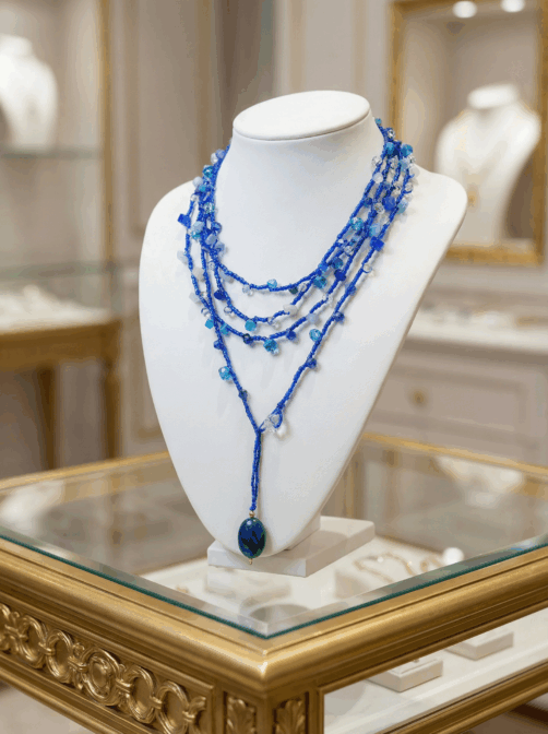 Collar infinito azul