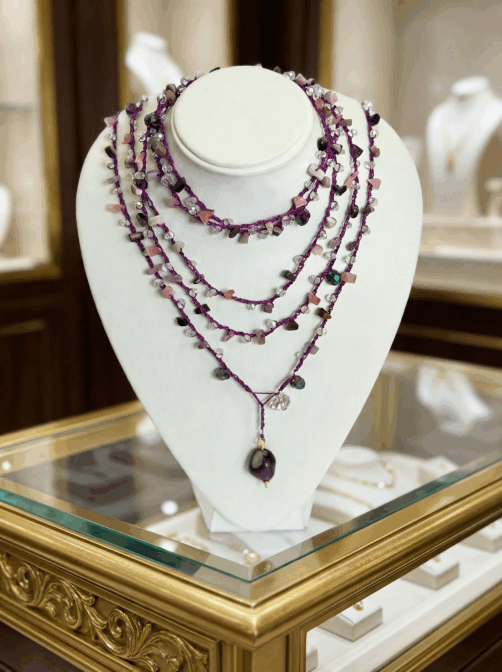 Collar infinito morado